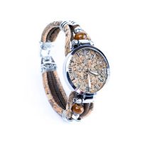 Dámské korkové hodinky eco-friendly - Cara, hnědé